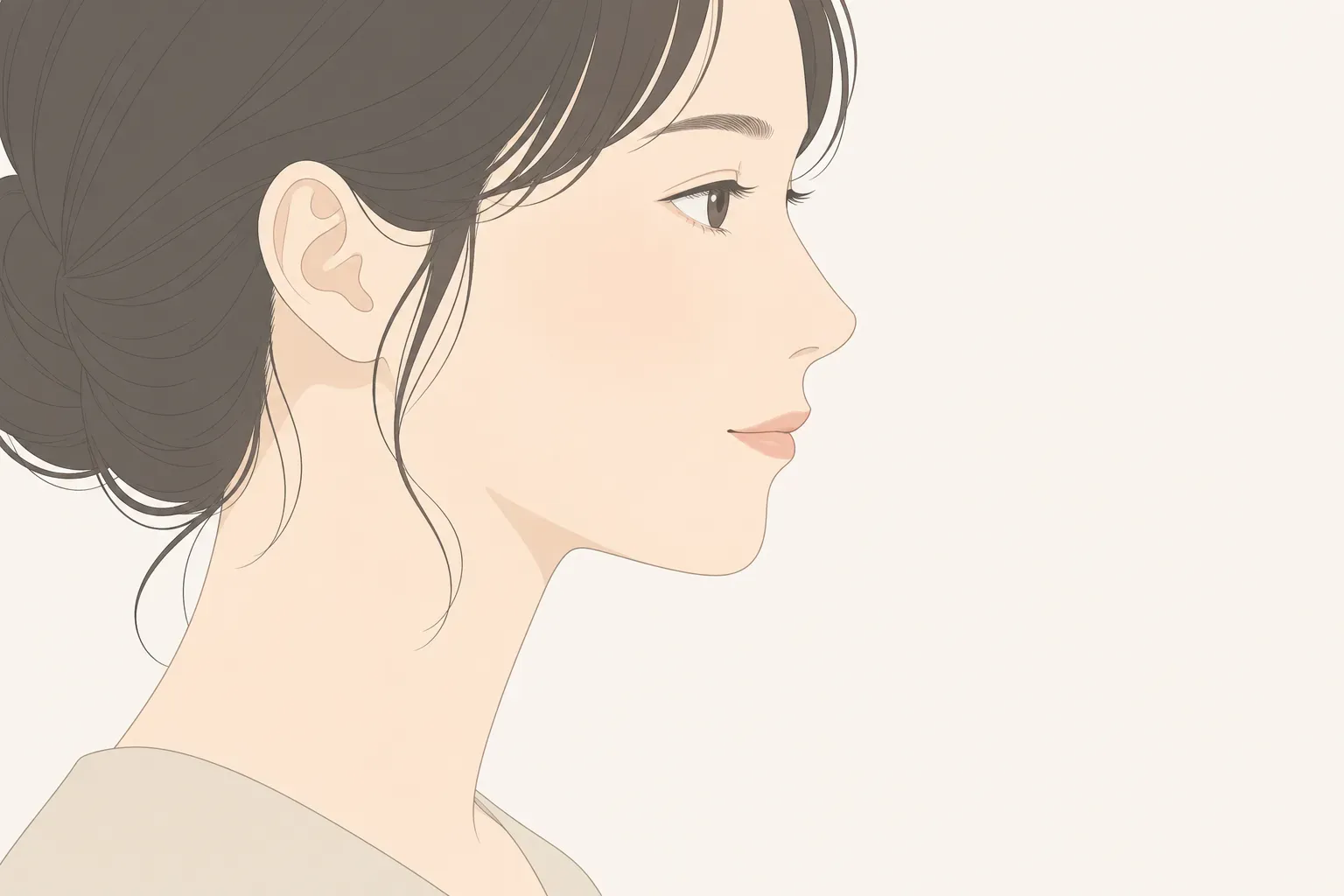 横顔（Eライン）を変える矯正の比較｜抜歯・非抜歯で口元の変化はどう違う？の解説イラスト