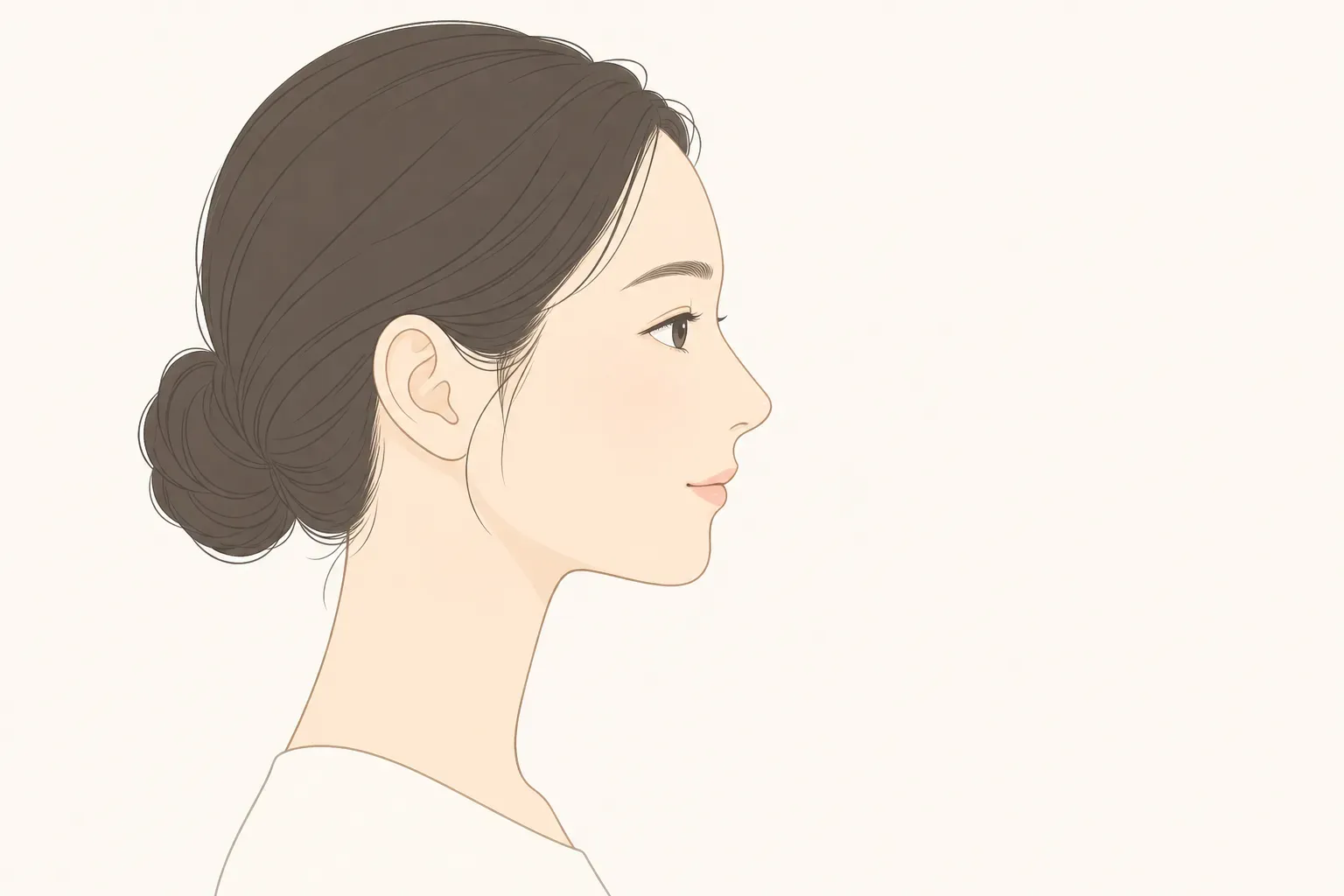 Eライン（横顔）のセルフチェック方法｜矯正で改善できる？日本人の基準値を解説の解説イラスト