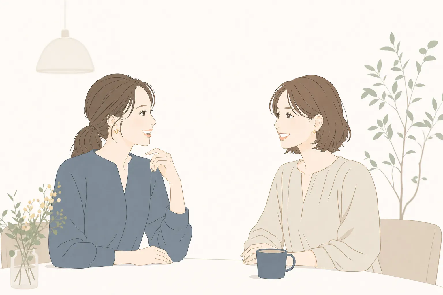 歯並びと第一印象｜口元・笑顔が印象に与える影響とはの解説イラスト